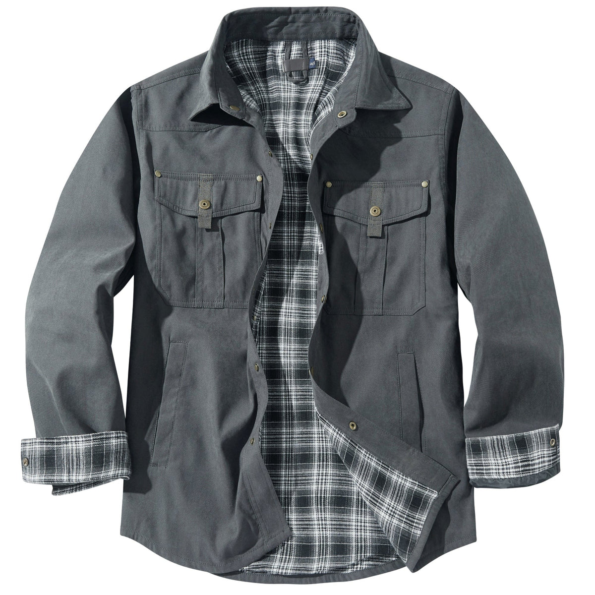 Flannel Lined Dual Chest Pocket Jacket for Men | Multi-Season Wear