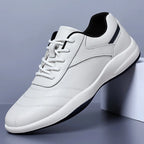 Genuine Cow Leather Low Profile Sneakers for Men | Casual Wear
