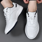 Genuine Cow Leather Low Profile Sneakers for Men | Casual Wear