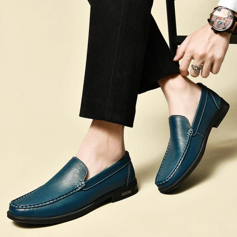 Genuine Leather British Moccasin Slip On Loafers for Men | Formal and Autumn Wear