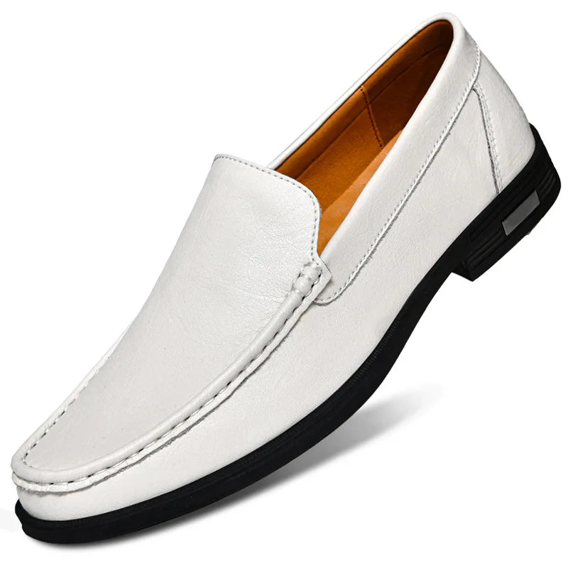 Genuine Leather British Moccasin Slip On Loafers for Men | Formal and Autumn Wear