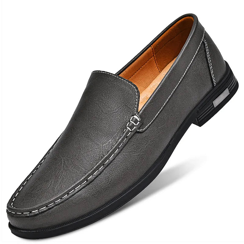 Genuine Leather British Moccasin Slip On Loafers for Men | Formal and Autumn Wear