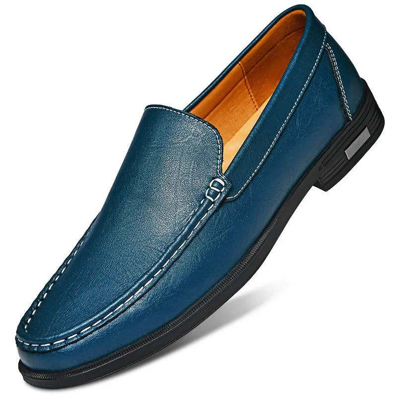 Genuine Leather British Moccasin Slip On Loafers for Men | Formal and Autumn Wear