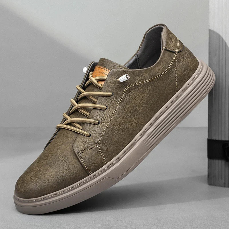 Leather Oxford Style Lace Up Sneakers for Men | Office and Casual Wear