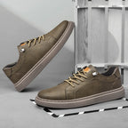 Leather Oxford Style Lace Up Sneakers for Men | Office and Casual Wear