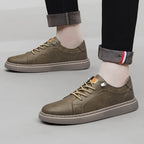 Leather Oxford Style Lace Up Sneakers for Men | Office and Casual Wear