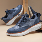 Genuine Leather Classic Lace Up Sneakers for Men | Everyday Wear