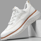 Genuine Leather Classic Lace Up Sneakers for Men | Everyday Wear