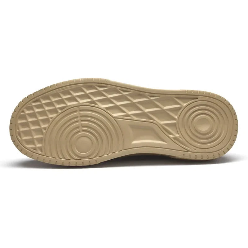 Genuine Leather Platform Lace Up Sneakers for Men | Street Wear