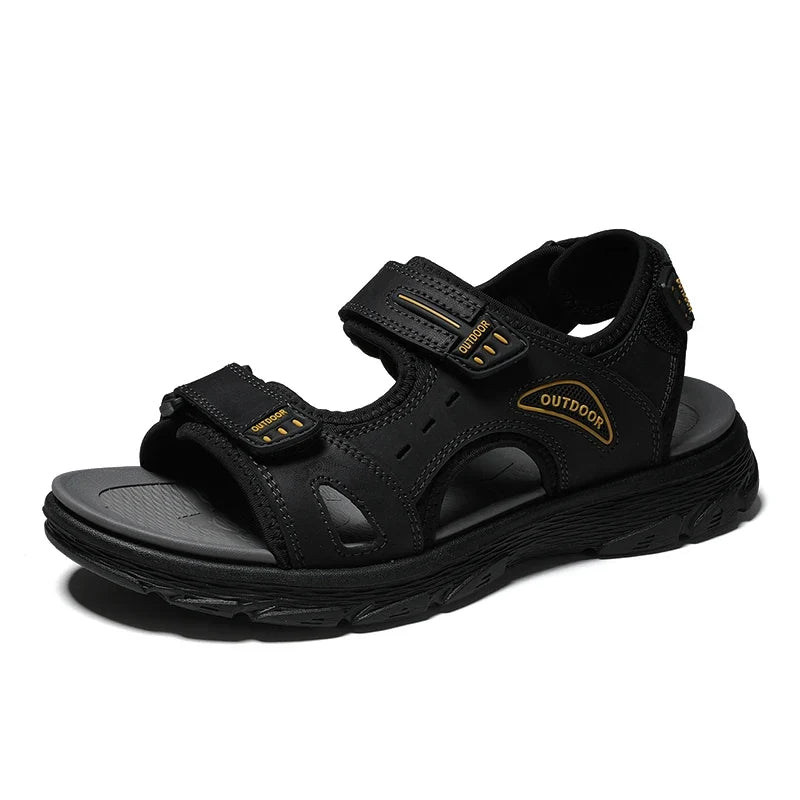 Genuine Leather Adjustable Strap Sandals for Men | Summer and Travel Wear