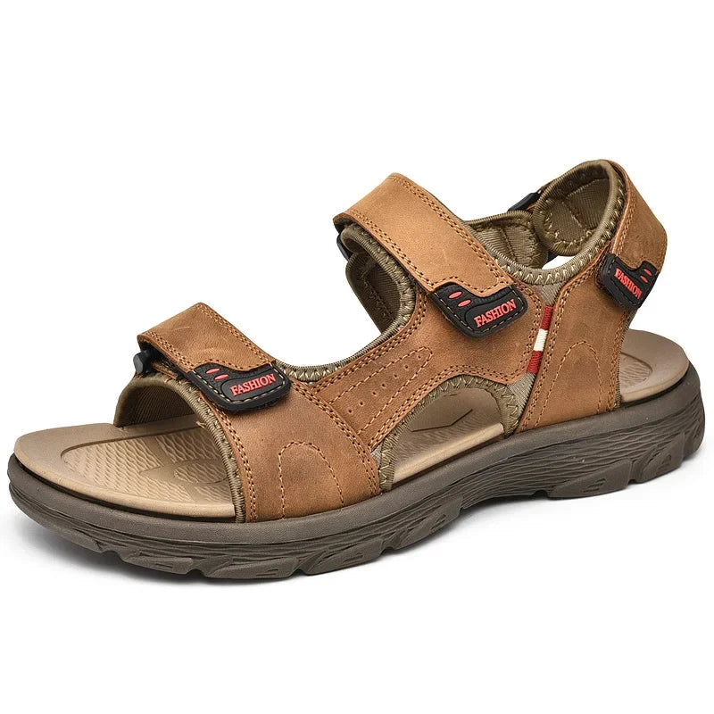 Genuine Leather Adjustable Strap Sandals for Men | Summer and Travel Wear