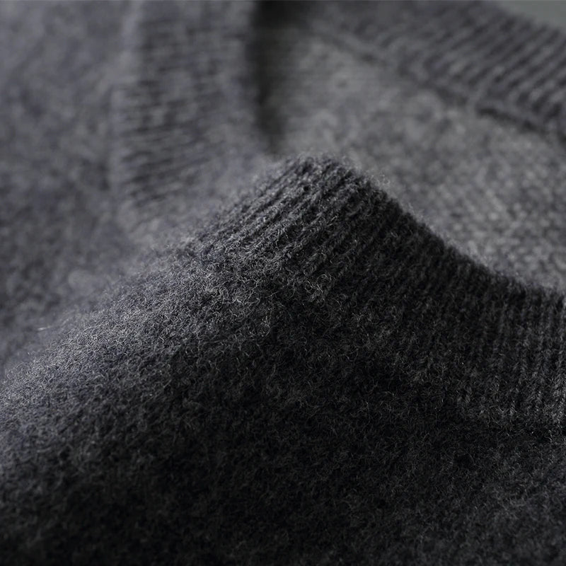 Graphic Pattern Merino Wool Crewneck Sweater for Men | Casual Wear
