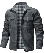 Flannel Lined Dual Chest Pocket Jacket for Men | Multi-Season Wear