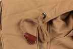 Fleece Lined Wind Resistant Hooded Cotton Coat for Men | Winter Outerwear
