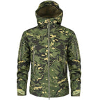 Hooded Camo Jacket with Zip Pockets for Men | Outdoor Wear