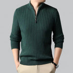 Half Zip Wool Turtleneck Sweater for Men | Autumn and Winter Wear