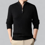 Half Zip Wool Turtleneck Sweater for Men | Autumn and Winter Wear