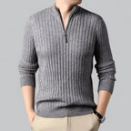 Half Zip Wool Turtleneck Sweater for Men | Autumn and Winter Wear