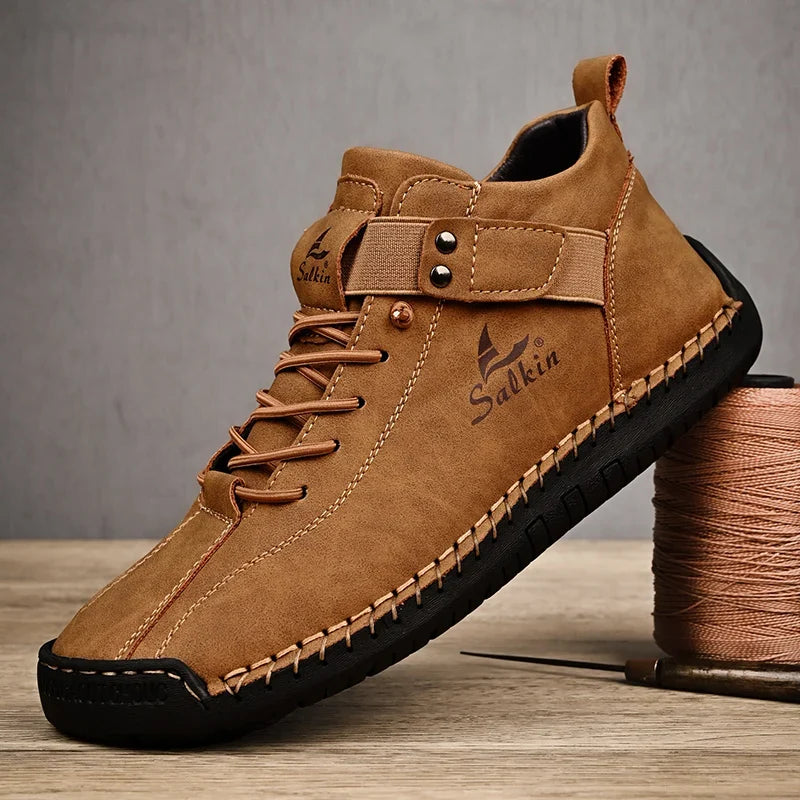 Handmade Leather Lace Up Ankle Boots for Men | Urban and Outdoor Wear