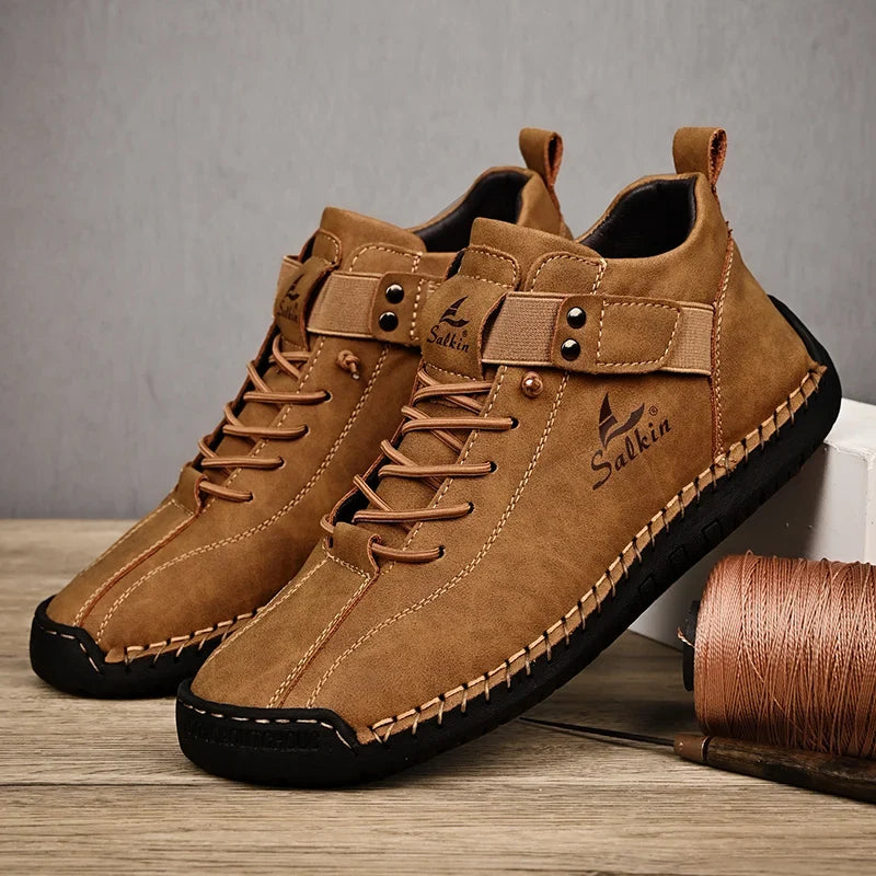 Handmade Leather Lace Up Ankle Boots for Men | Urban and Outdoor Wear