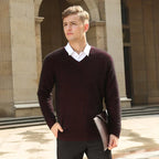 V Neck Knit Pullover Sweater for Men | Winter Layering