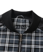 Black and Grey Plaid Contrast Sleeve Jacket for Men | Casual Wear