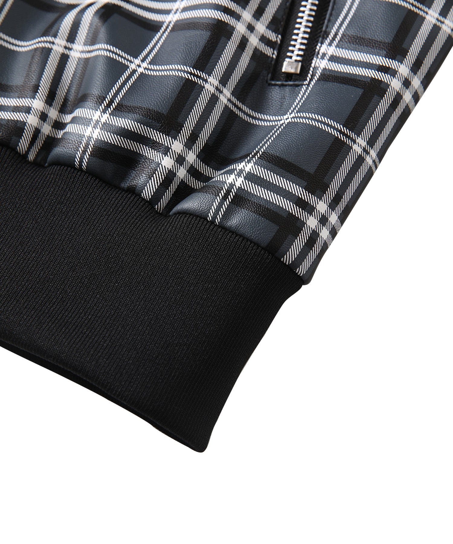 Black and Grey Plaid Contrast Sleeve Jacket for Men | Casual Wear