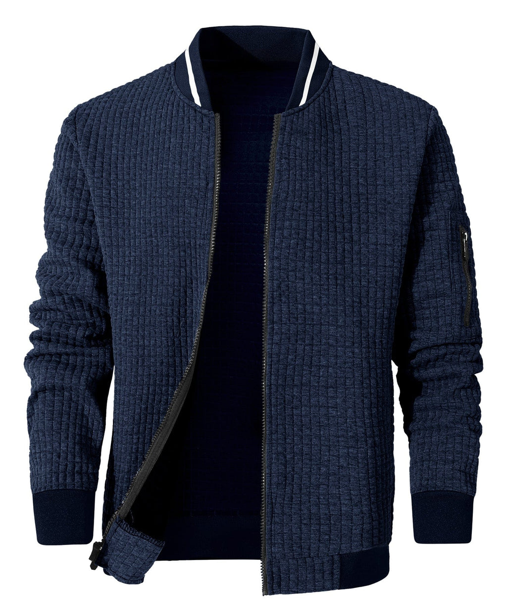 Minimalist Lightweight Zip Up Jacket with Sleeve Pocket for Men | Commuter Wear