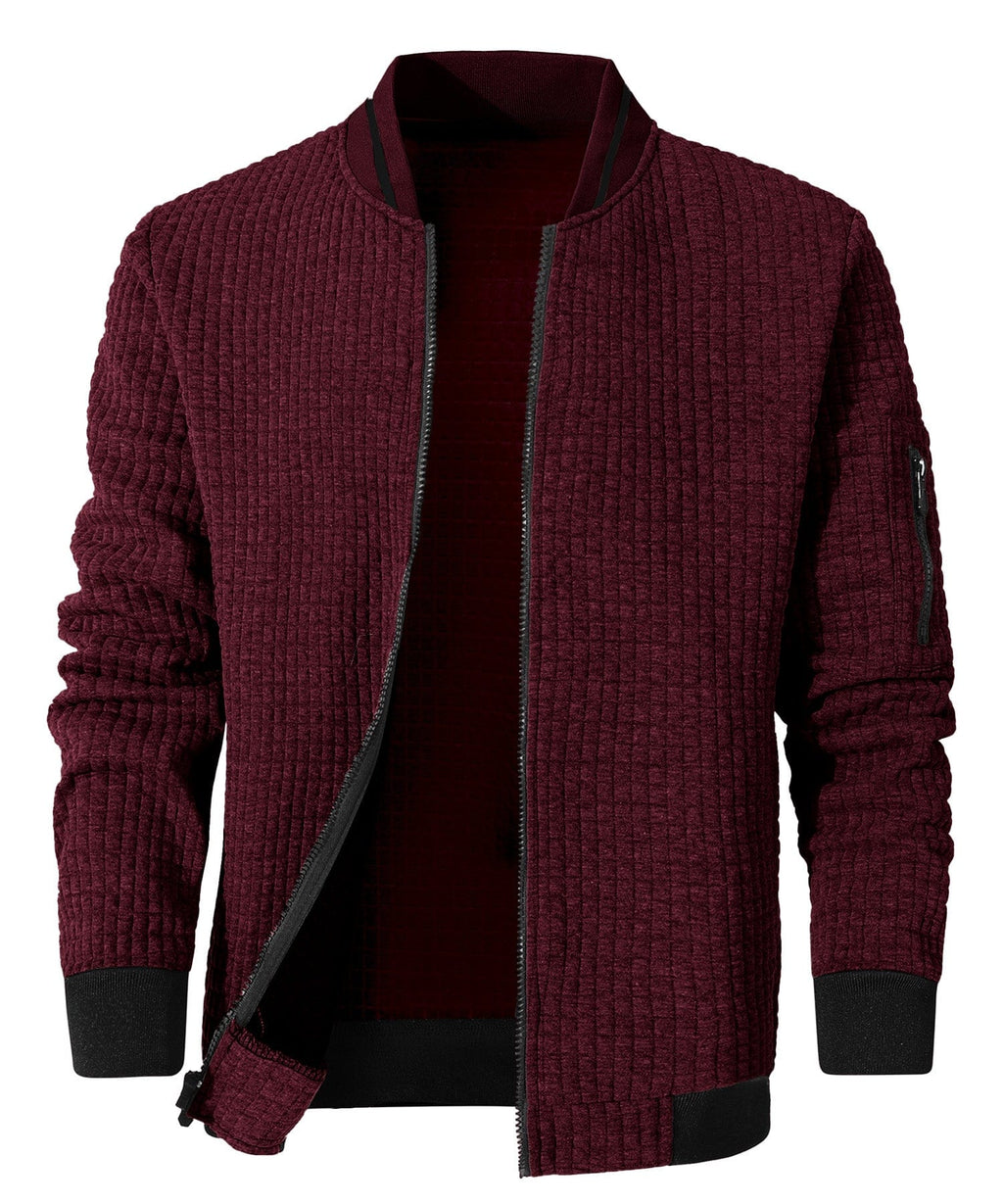 Minimalist Lightweight Zip Up Jacket with Sleeve Pocket for Men | Commuter Wear