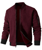 Minimalist Lightweight Zip Up Jacket with Sleeve Pocket for Men | Commuter Wear