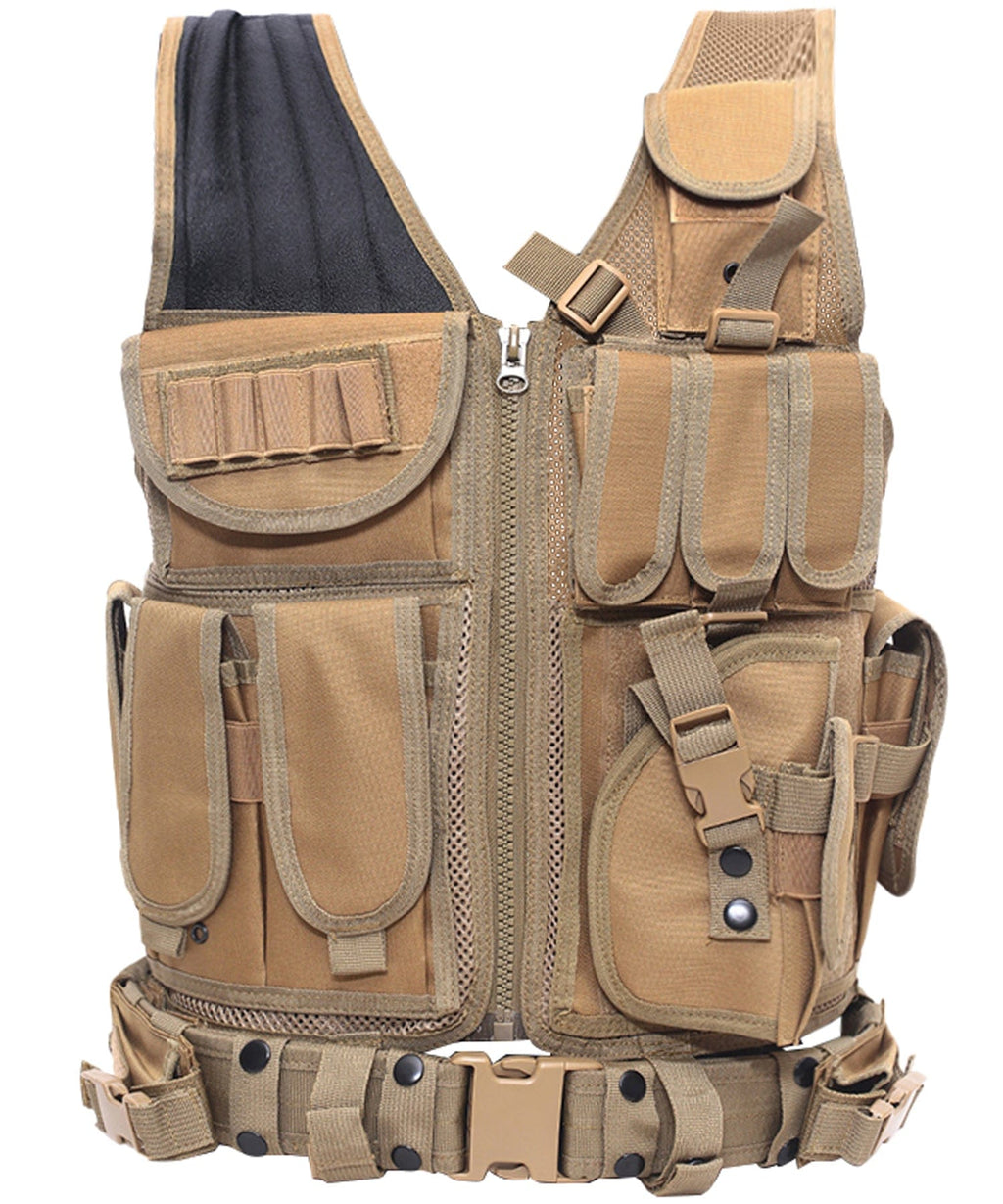 Adjustable Strap Multi Pocket Tactical Vest for Men | Outdoor Use