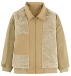 Fleece Lined Structured Collar Zip Bomber Jacket for Men | Winter Outerwear