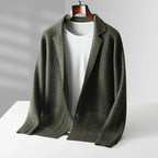 Merino Wool Knit Blazer Cardigan for Men | Office and Casual Wear