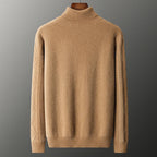 Cable Knit Cashmere Turtleneck Sweater for Men | Winter Layering