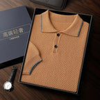 Short Sleeve Cashmere Knit Polo Shirt for Men | Year Round Wear