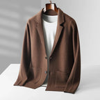 Merino Wool Knit Blazer Cardigan for Men | Office and Casual Wear