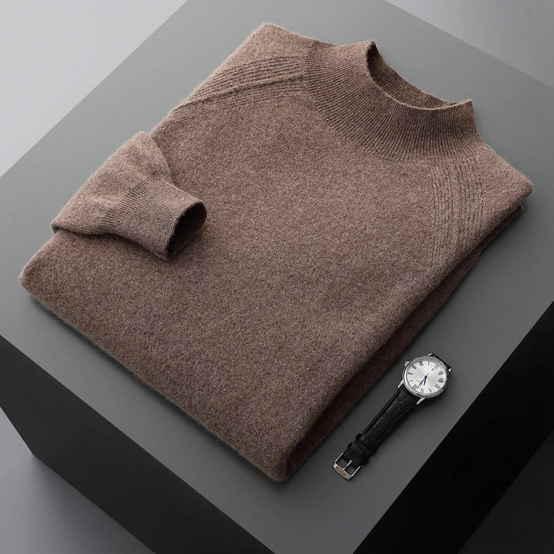 Himalayan Cashmere Crewneck Sweater for Men | Business and Casual Wear