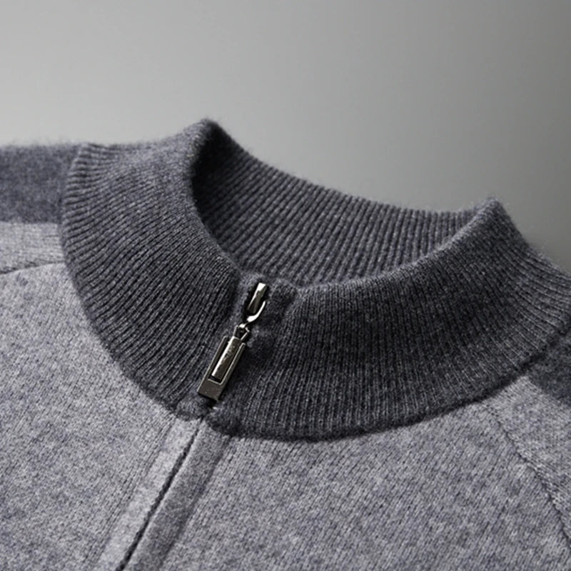 Cashmere Knit Zip Up Cardigan and Trouser Set for Men | Winter Wear