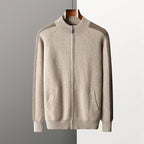 Cashmere Knit Zip Up Cardigan and Trouser Set for Men | Winter Wear
