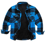 Lined Plaid Flannel Shirt Jacket for Men | Cold Weather Layering