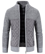 Knit Body Quilted Panel Hybrid Jacket for Men | Cool Weather Layering