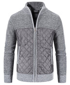 Knit Body Quilted Panel Hybrid Jacket for Men | Cool Weather Layering