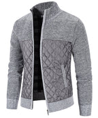 Knit Body Quilted Panel Hybrid Jacket for Men | Cool Weather Layering
