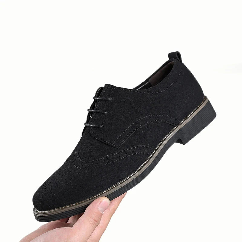 Perforated Leather Brogue Oxford Shoes for Men | Business and Formal Wear