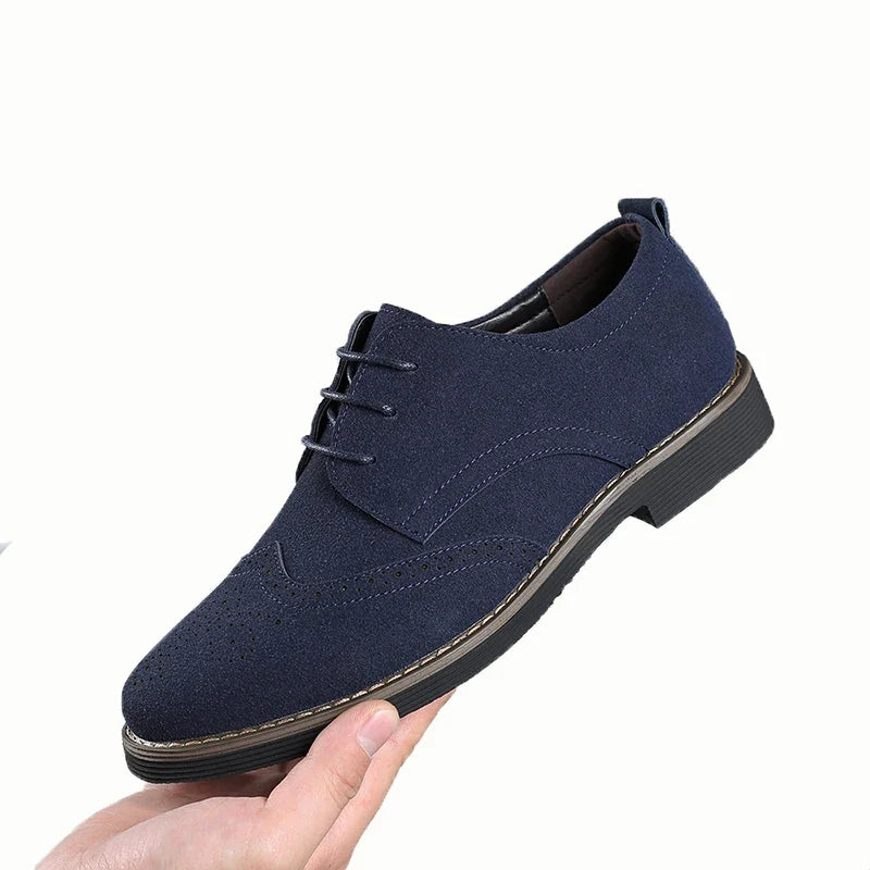 Perforated Leather Brogue Oxford Shoes for Men | Business and Formal Wear