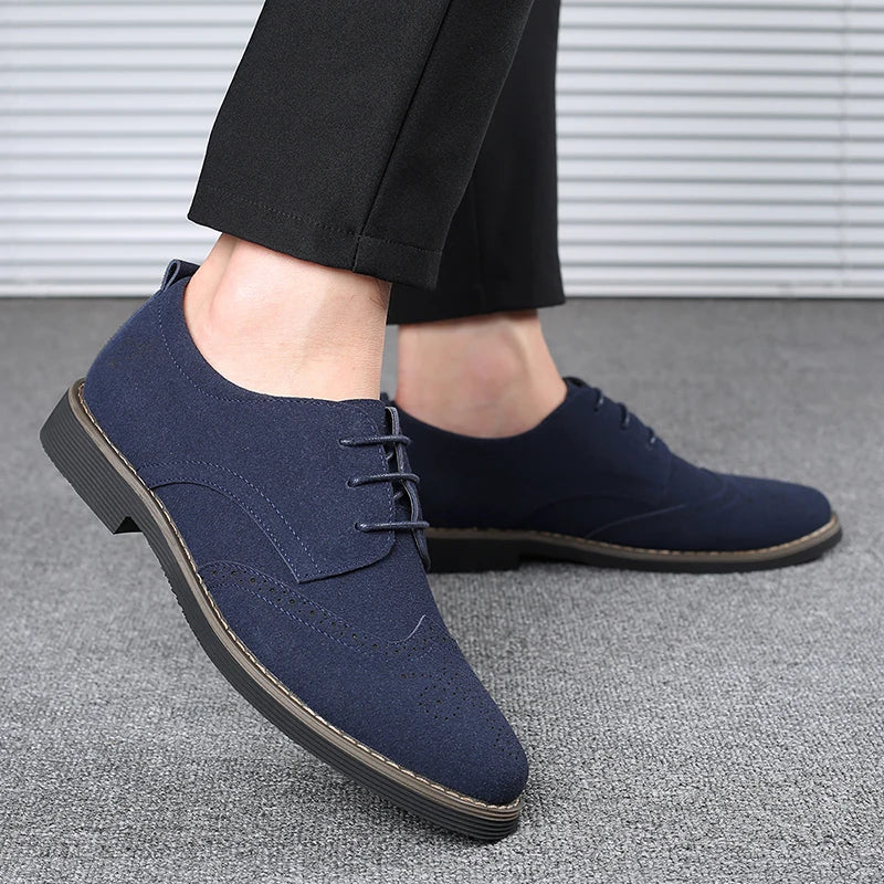 Perforated Leather Brogue Oxford Shoes for Men | Business and Formal Wear
