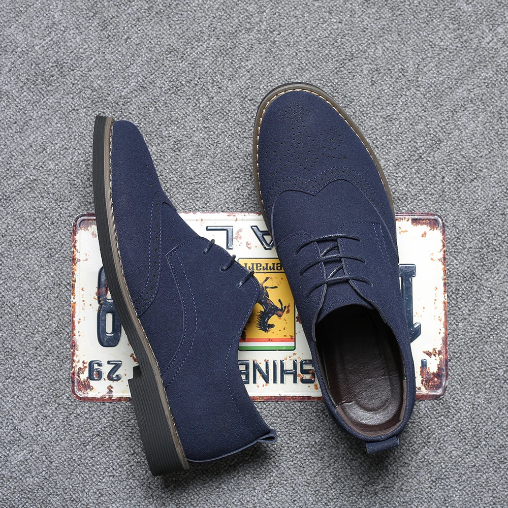 Perforated Leather Brogue Oxford Shoes for Men | Business and Formal Wear