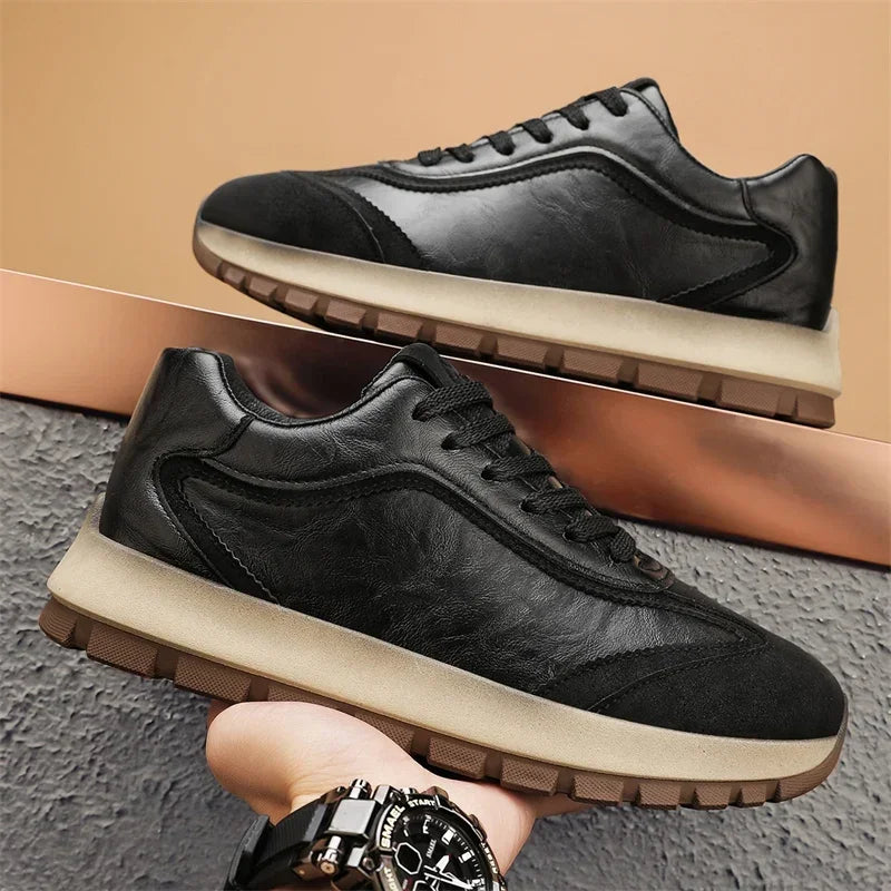 Leather Cushioned Comfort Sneakers for Men | Everyday Wear