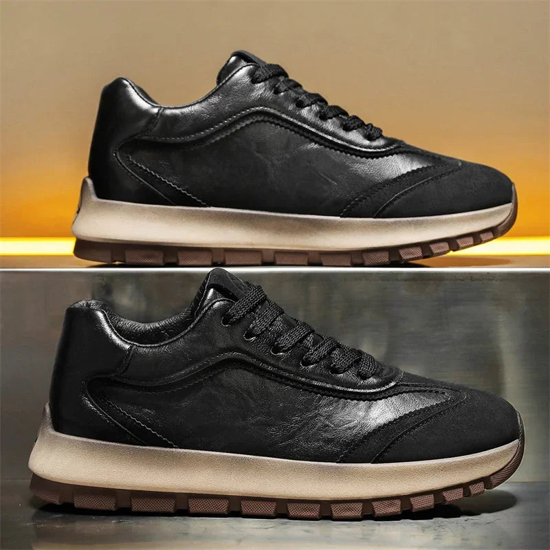 Leather Cushioned Comfort Sneakers for Men | Everyday Wear