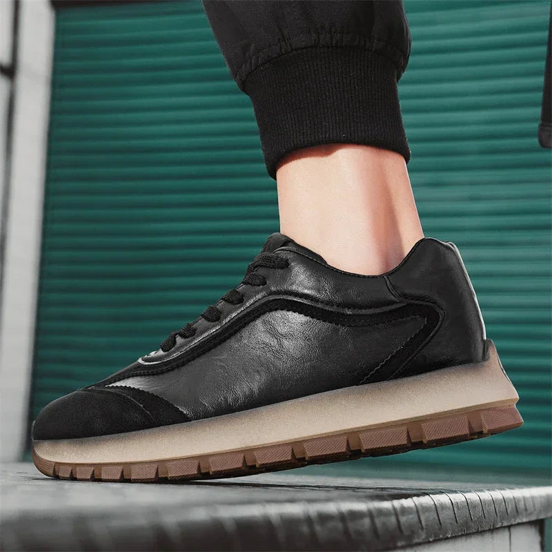 Leather Cushioned Comfort Sneakers for Men | Everyday Wear